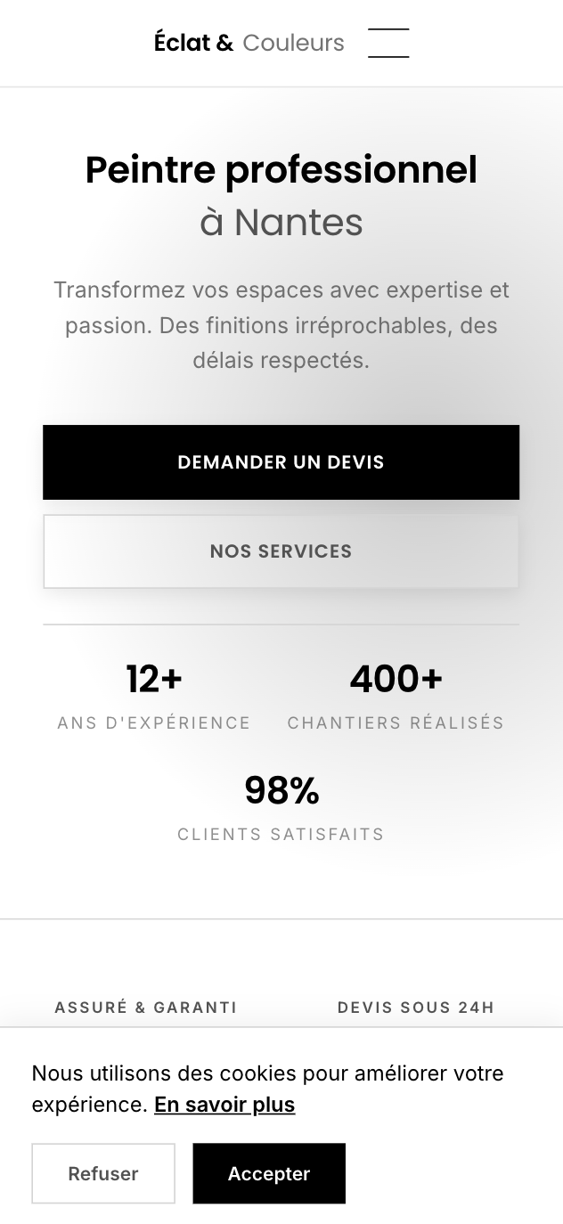 Modèle Minimal - version mobile